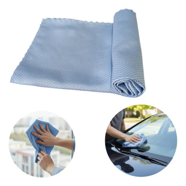 Microfibra Automotiva Escama De Peixe 38x60 Azul 260 Gsm  Azul
