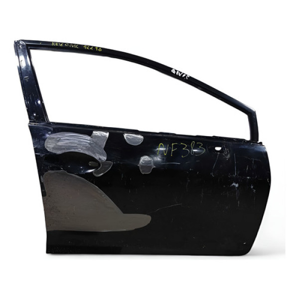 Porta Dianteira Direita Recuperada New Civic 2012/2016 Honda Dianteira Direita Preto