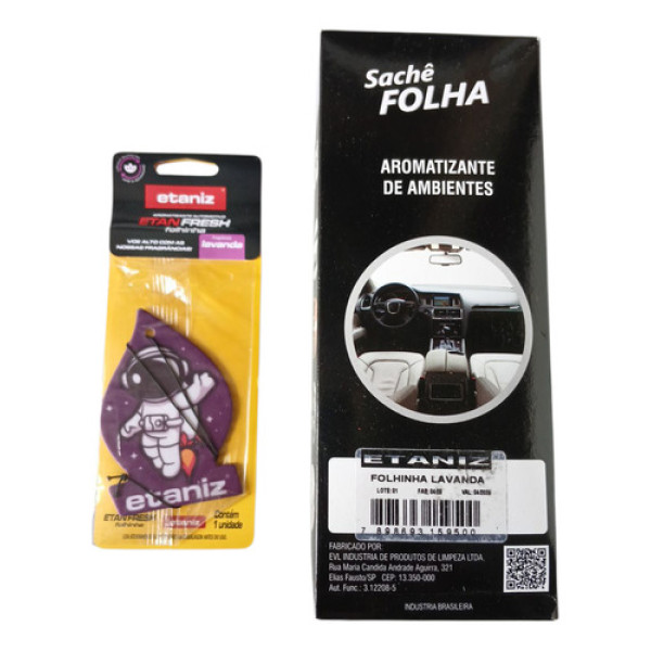Aromatizante Automotivo Etan Fresh Etaniz - Roxo - Lavanda - Roxo - Lavanda