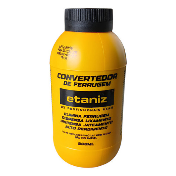 Convertedor De Ferrugem Etaniz 200ml - Amarelo Amarelo