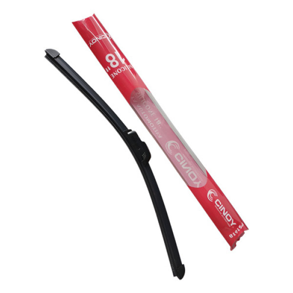 Palheta Automotiva De Silicone Universal 18 Cinoy  Preto