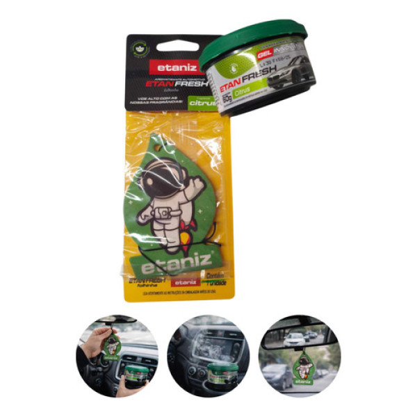 Kit Aromatizante Folha Em Gel Citrus Verde Citrus