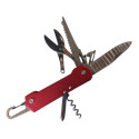 Canivete Multiuso Aço Inox 9.5cm Hutz Vermelho