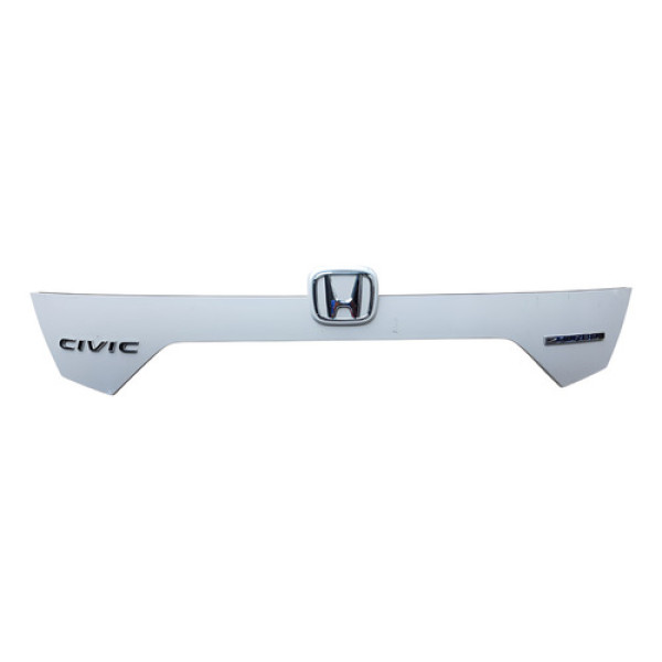 Aplique Tampa Traseira Honda Civic G10 17/21 Com Riscos  Branco