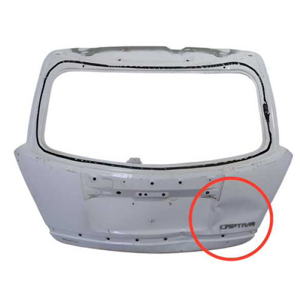 Tampa Traseira Captiva 2008 2014 Original (recuperavel) Branco
