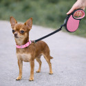 Guia Retrátil Para Pet Ate 25kg 5 Metros Rosa-claro