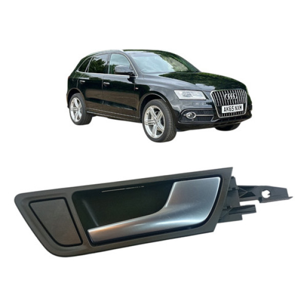 Maçaneta Interna Porta Dianteira Direita Audi Q5 2015 Cinza Dianteira