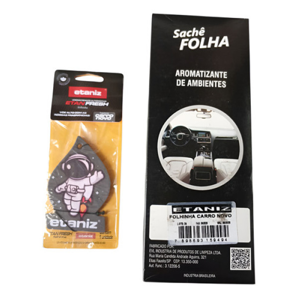 Aromatizante Automotivo Etan Fresh Etaniz - Preto  - Preto - Carro Novo