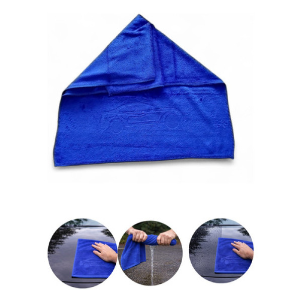 Toalha Secagem Automotiva Azul 40x60 400gsm