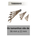 Jogo Chaves Combinadas 12 Pçs 6mm A 22mm Aço Carbono Hutz  1