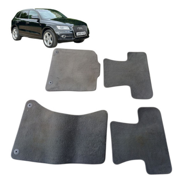 Kit Jogo Tapete Completo Audi Q5 2015 Original Cinza Preto