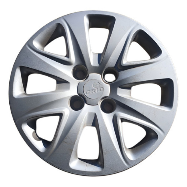 Calota Grid Aro 14 Ford Fiesta 2004 Com Riscos Prata