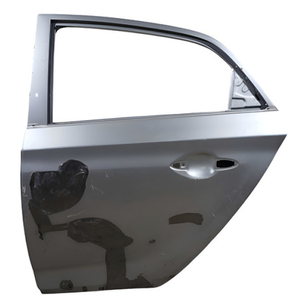 Porta Traseira Esquerda  Recuperada Huyndai Hb20 2018/2021 Prata Traseira Esquerdo