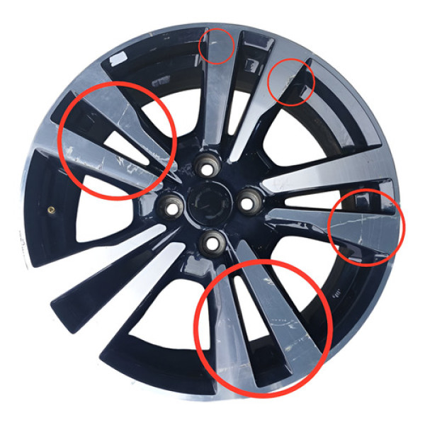Roda Nissan Kikcs Aro 17x6.5 Avulsa 2021 Preto Diamantado