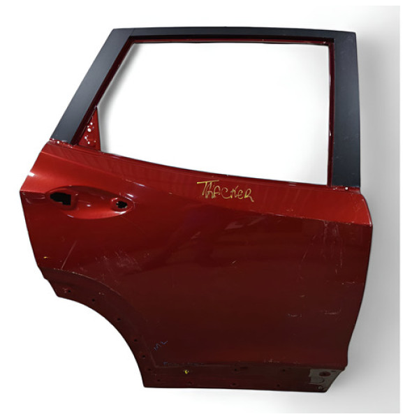 Porta Traseira Direita Recuperada  Tracker 2020/23 Traseira Direita Vermelho