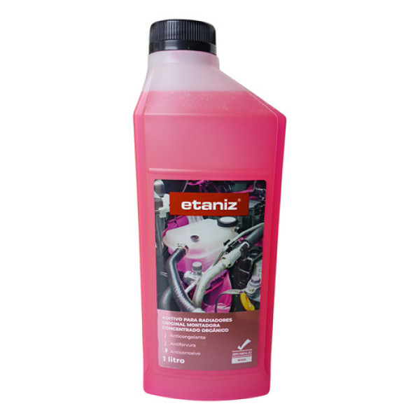 Aditivo Radiador Original Concentrado Orgânico  1l Etaniz  - Rosa