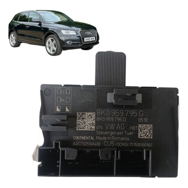 Módulo Vidro Porta Traseira Esquerda Audi Q5 2015 Preto Preto