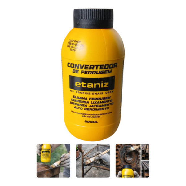 Convertedor De Ferrugem Etaniz 200ml - Amarelo Amarelo