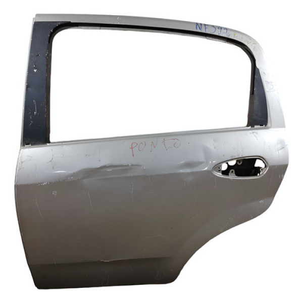 Porta Traseira Esquerda Recuperavel  Fiat  Punto  2007/2013  - Traseira - Esquerda - Prateado