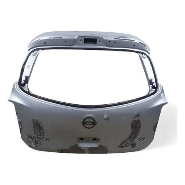 Tampa Traseira Recuperavel  March 2015 2020 Prateado