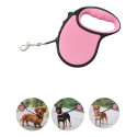 Guia Retrátil Para Pet Ate 25kg 5 Metros Rosa-claro