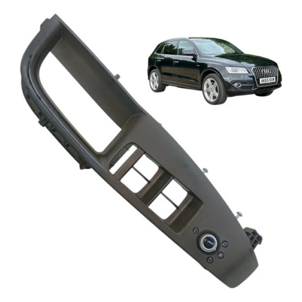 Moldura Botão Vidro Dianteira Esquerda Audi Q5 2015 (avaria) Cinza-escuro