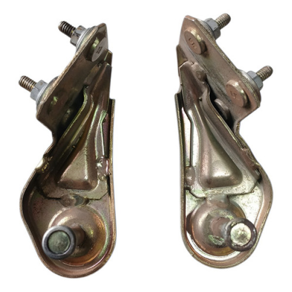 Par Suporte Trava Banco Traseiro Fiat Siena 2005 - Dourado
