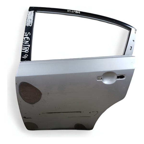 Porta Traseira Esquerda Recuperada Sentra 2009 Traseira Esquerda Prateado