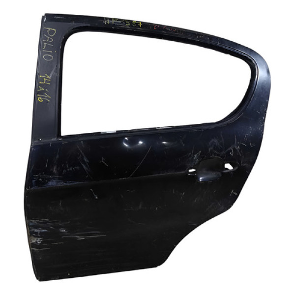 Porta Tarseira Esquerda Palio  Atractiv 2014/2016 Preto Traseira Esquerda