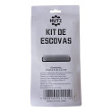 Kit 3 Escovas Com Cerdas Aço Cobre Nylon Hutz Preto Preto