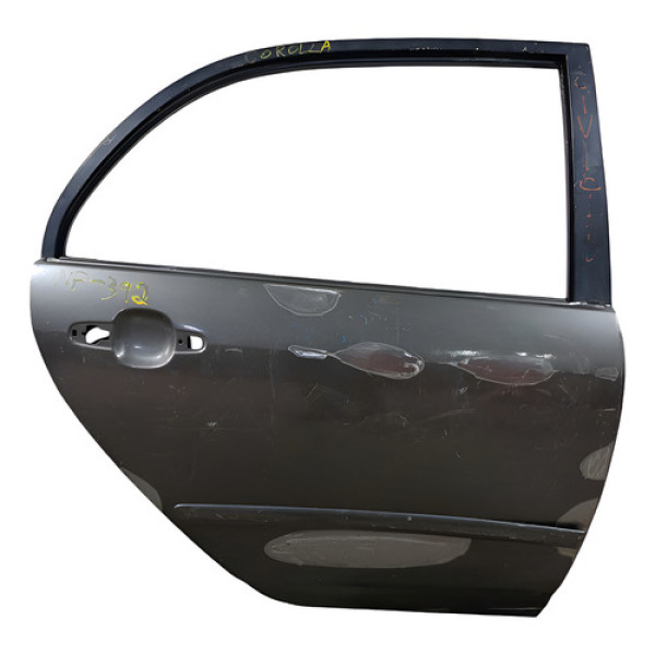 Porta Traseira Direita Recuperada  Corolla 2009/2013 Direita Traseira Prateado