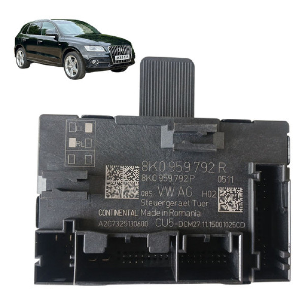 Módulo Vidro Porta Dianteira Direita Audi Q5 2015 Preto Preto