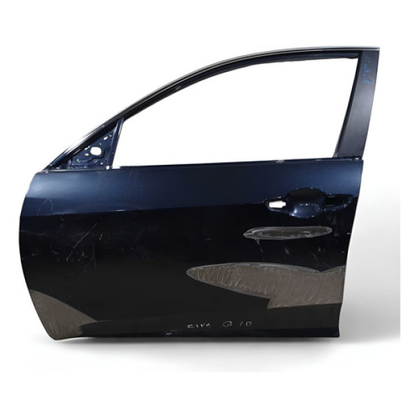 Porta Dianteira Esquerda Recuperada  Civic G10 2017/2019 Dianteira Esquerda Azul-marinho