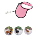 Guia Retrátil Para Pet Ate 25kg 5 Metros Rosa-claro