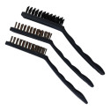 Kit 3 Escovas Com Cerdas Aço Cobre Nylon Hutz Preto Preto