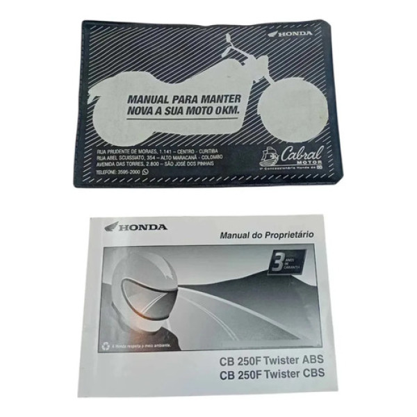Manual Do Proprietário Honda Cb250f Twister 2019