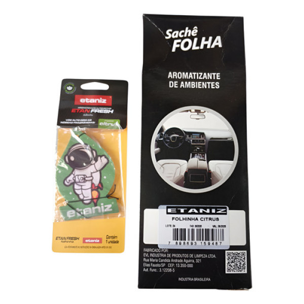 Aromatizante Automotivo Etan Fresh Etaniz - Verde - Citrus Verde Citrus