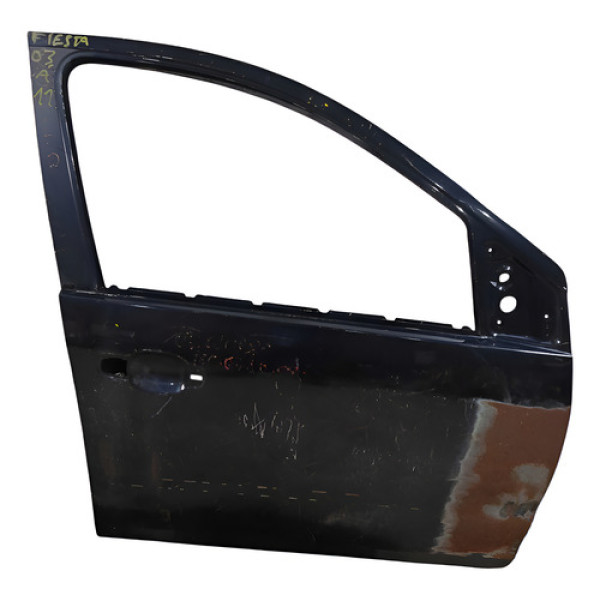 Porta Dianteira/direita Recuperada  Ford Fiesta 2003/2011 Dianteira Direita Preto