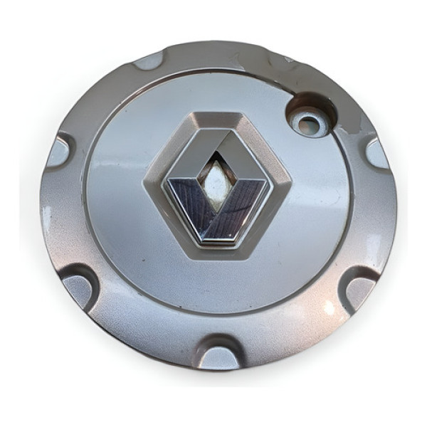 Calota Centro Roda Renault Sandero 2010 /11 Orig. C/detalhe - Prateado