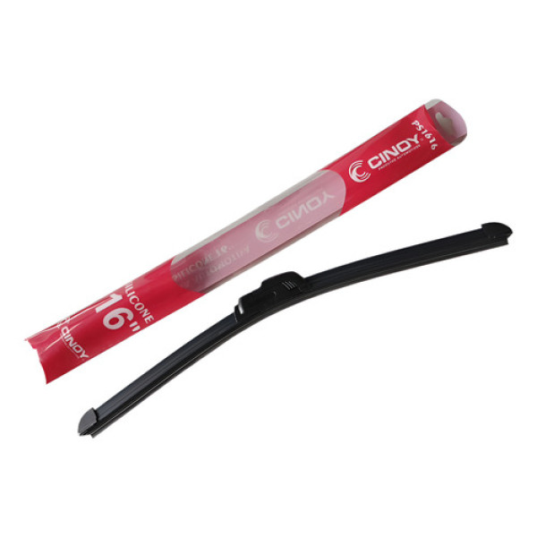 Palheta Automotiva De Silicone Universal 16  Cinoy Preto