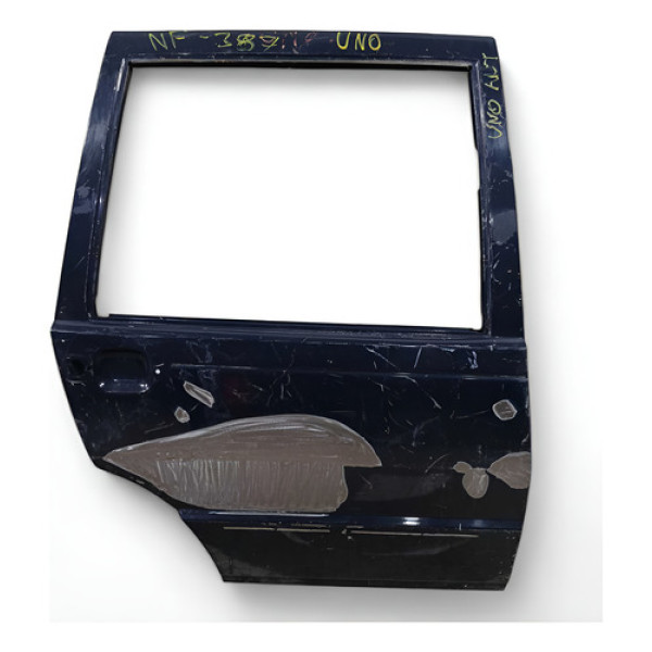 Porta Traseira Direita Recuperada Fiat  Uno  96/2006 Traseira Esquerdo Preto
