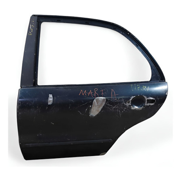 Porta Traseira Esquerda Recuperada Marea 1998/2005 Preto Traseira Esquerda