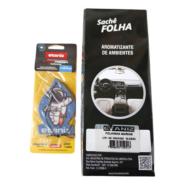 Aromatizante Automotivo Etan Fresh Etaniz - Azul - Marine - Azul - Marine
