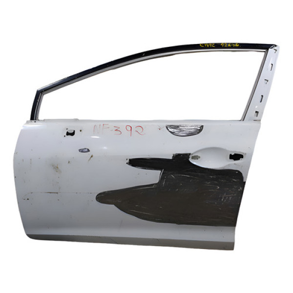 Porta Dianteira Esquerda Recuperada New Civic 2012 A 2016 Dianteira Esquerda Branco