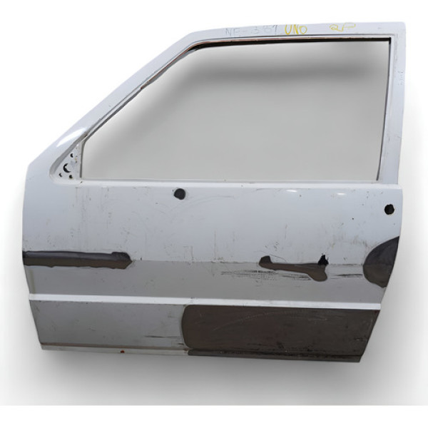 Porta Dianteira Esquerda Recuperada Fiat Uno  87/2005 Branco Esquerda Dianteira