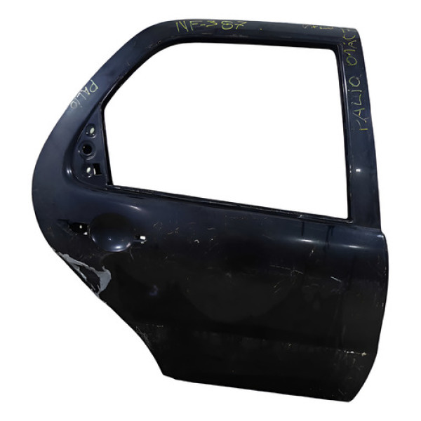 Porta Traseira Direita Recuperavel  Palio 2001 Traseira Direita Prateado