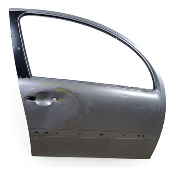 Porta Dianteira Direita Recuperavel  Citroen C3  2003/2012  Direita Prateado Dianteira