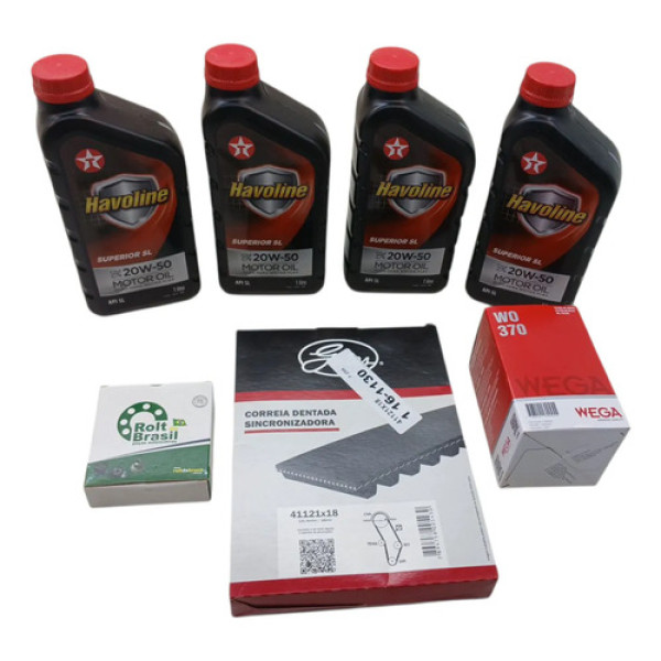 Kit Troca Oleo Filtro Correia Dentada E Tensor Ap Todos