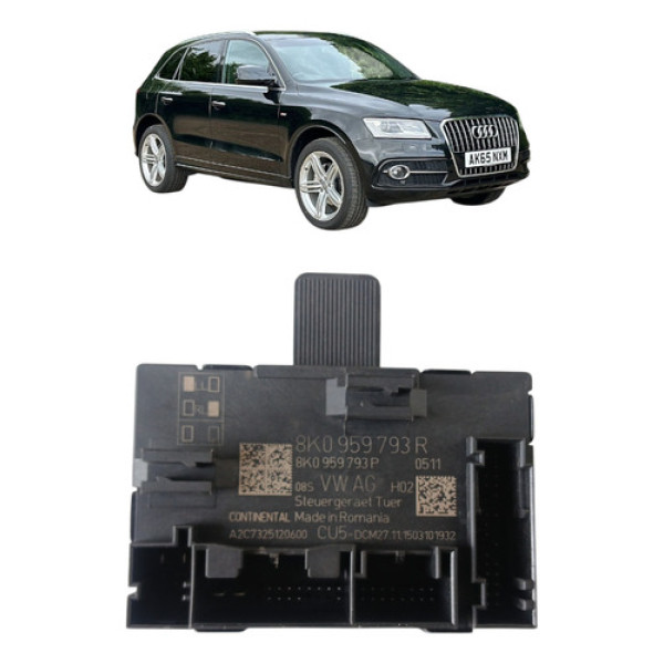 Módulo Vidro Porta Dianteira Esquerda Audi Q5 2015 Preto Preto